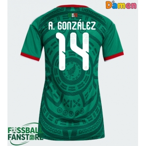 Mexiko Armando Gonzalez #14 Replik Heimtrikot Damen WM 2026 Kurzarm